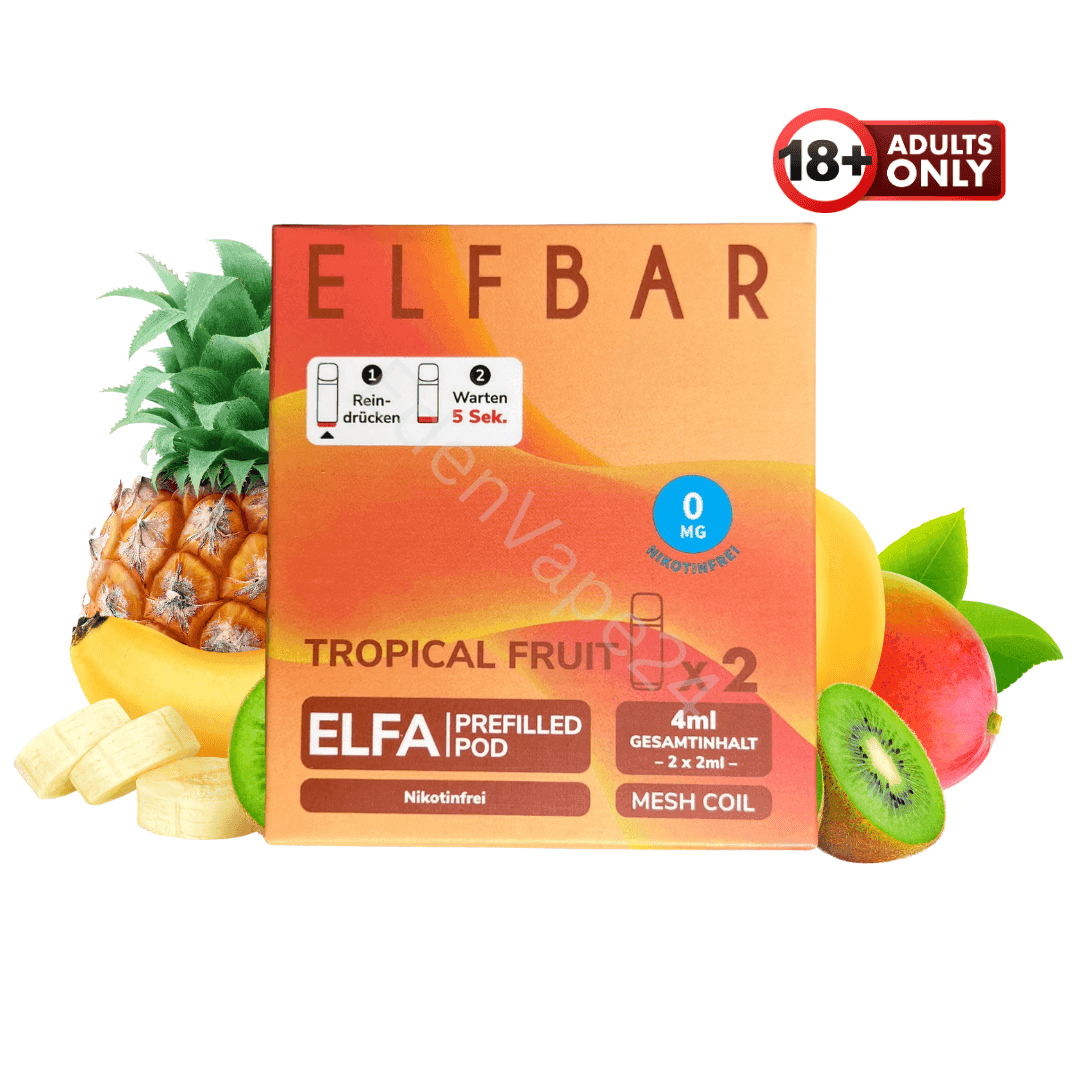 Elfbar ELFA - Tropical Fruit Pods - Nikotinfrei - EdenVape24